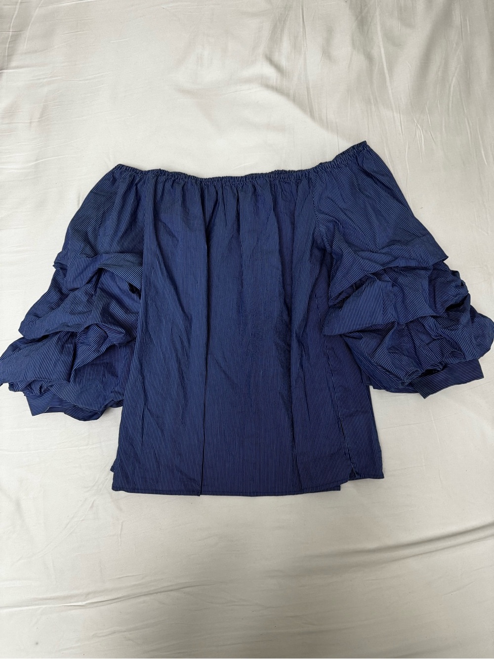 Zara Striped Off-The-Shoulder Top - Picture 6 of 6